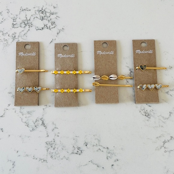 Madewell Two-Pack Stone Heart Hair Pins - Picture 12 of 12